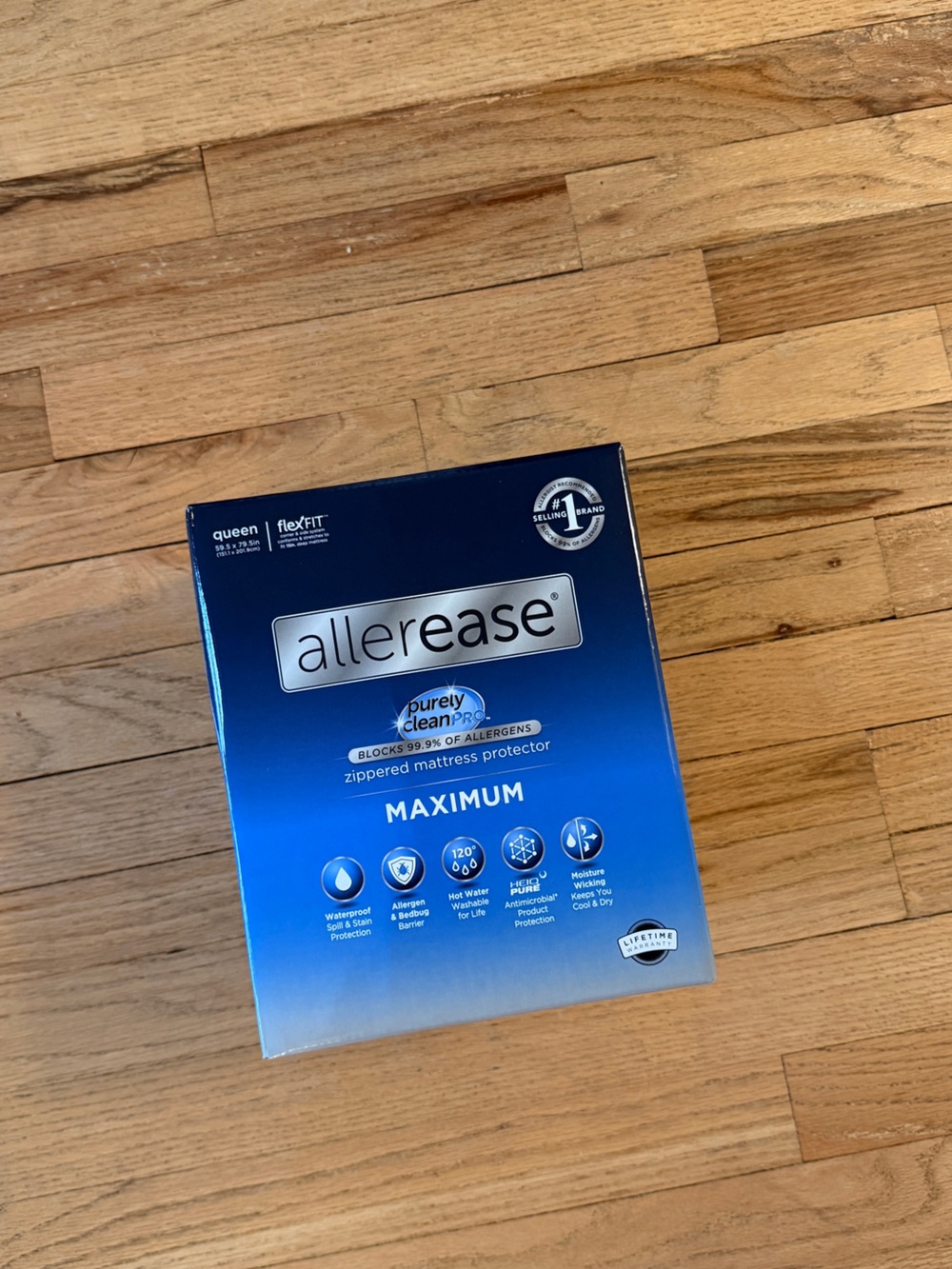 Allerease Maximum Zippered Mattress Protector – Blue